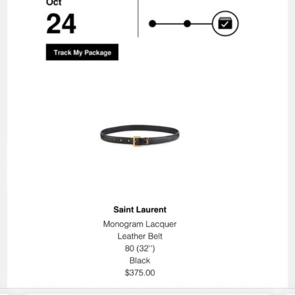 YSL Belt in Smooth Calfskin Black - Picture 8 of 8